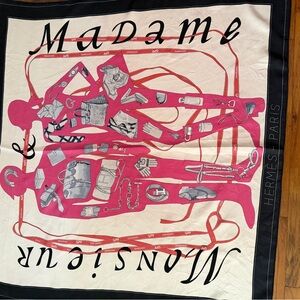 Chanel Monsieur et Madam Silk Scarf.